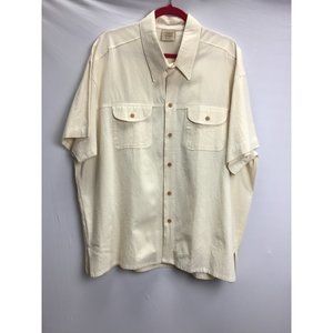 80s -Mexico Lindo- Men's Cream Colored, 100% Cotton Shirt, size XXL